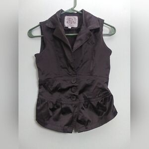 Dark Brown 3 Button Vest Size Small